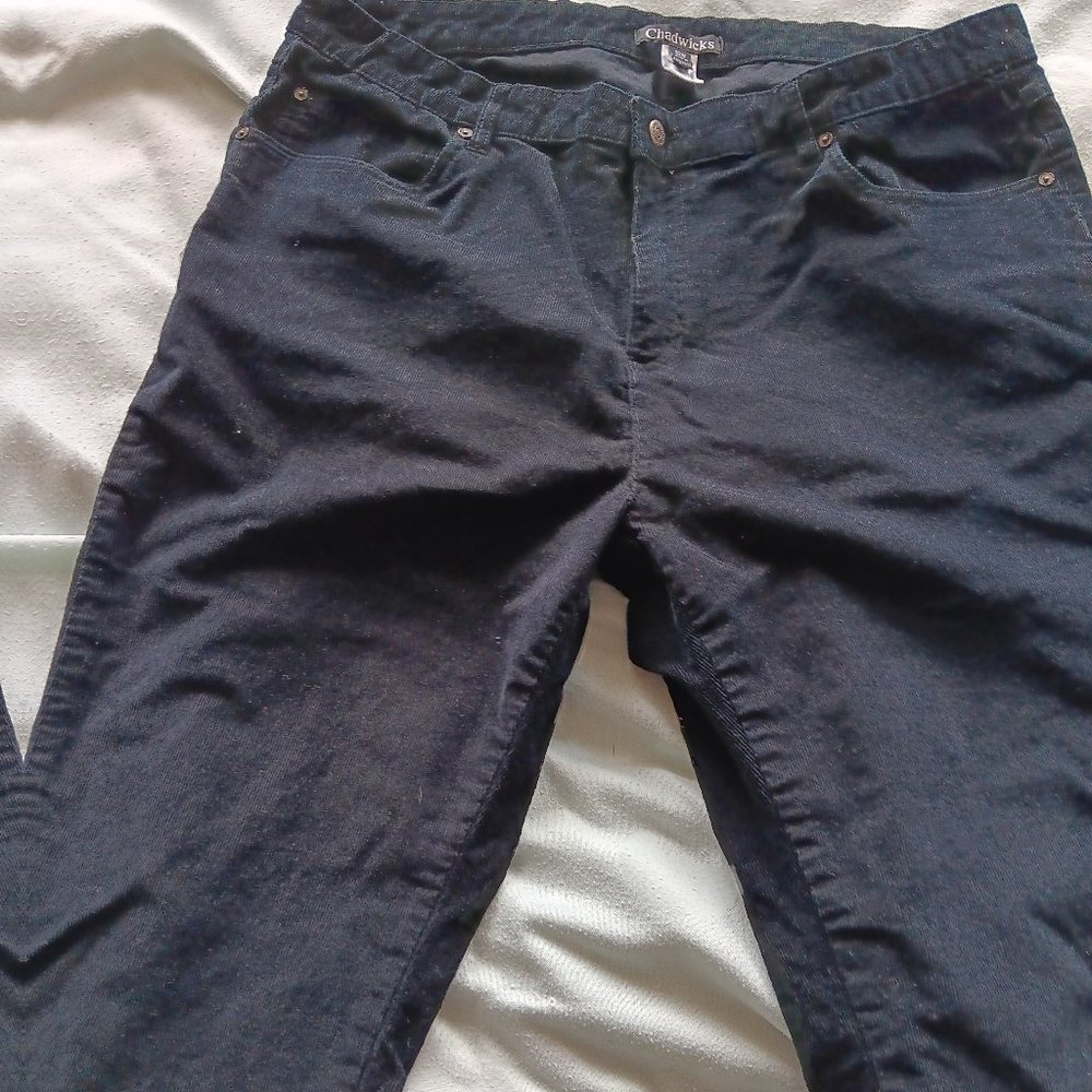Women's Black High Rise Bootcut Corduroy Jeans
